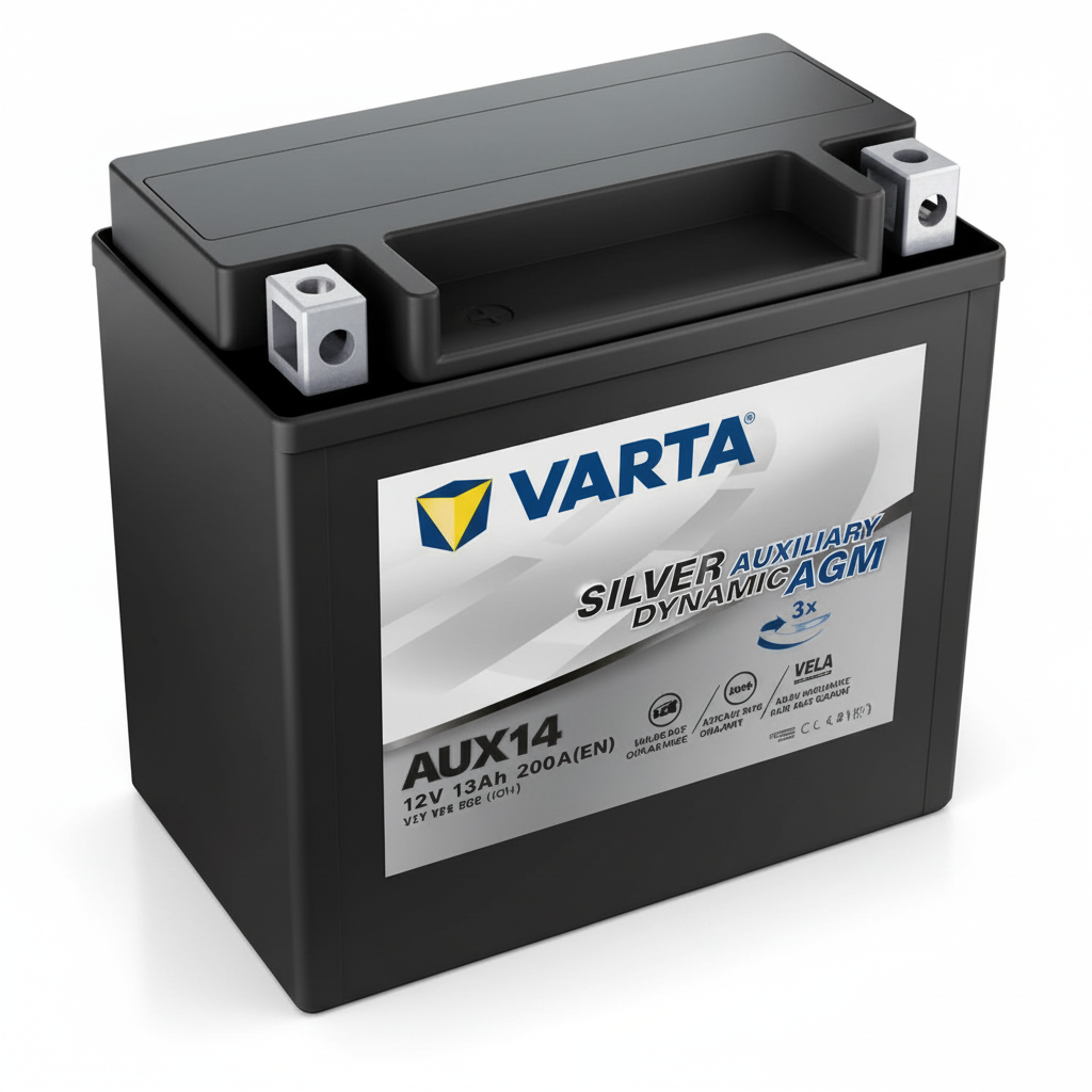VARTA AUX14 op dezelfde schaal als Dynac AUX U1