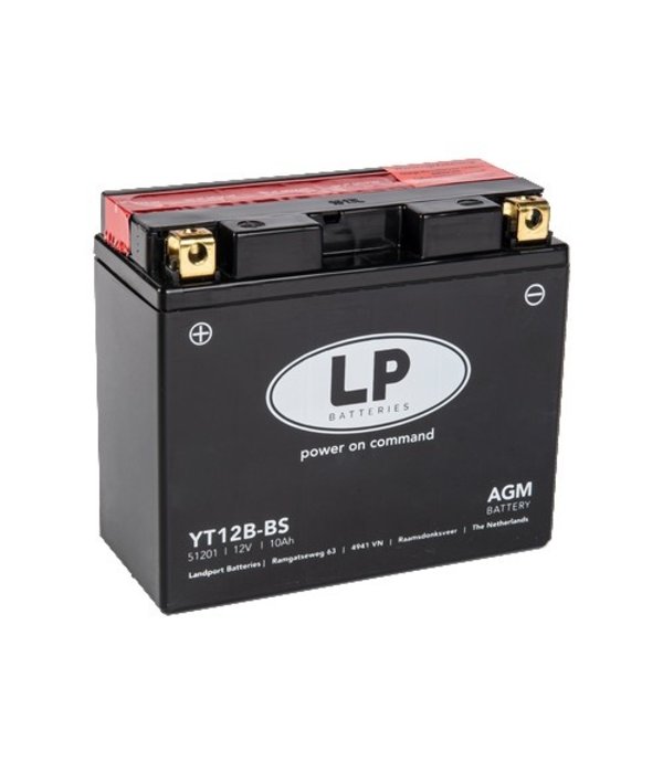 YT12B-BS 12 VOLT 10,0 AH AGM MOTOR ACCU