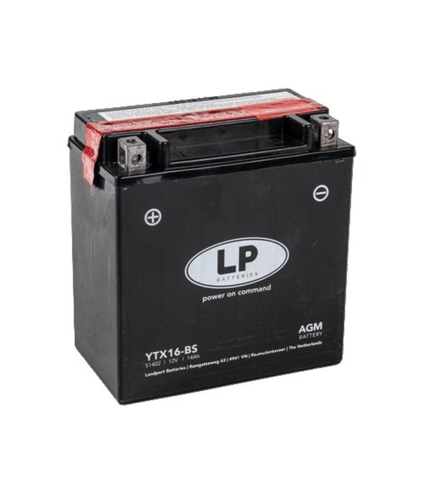 YTX16-BS 12 VOLT 14,0 AH AGM MOTOR ACCU