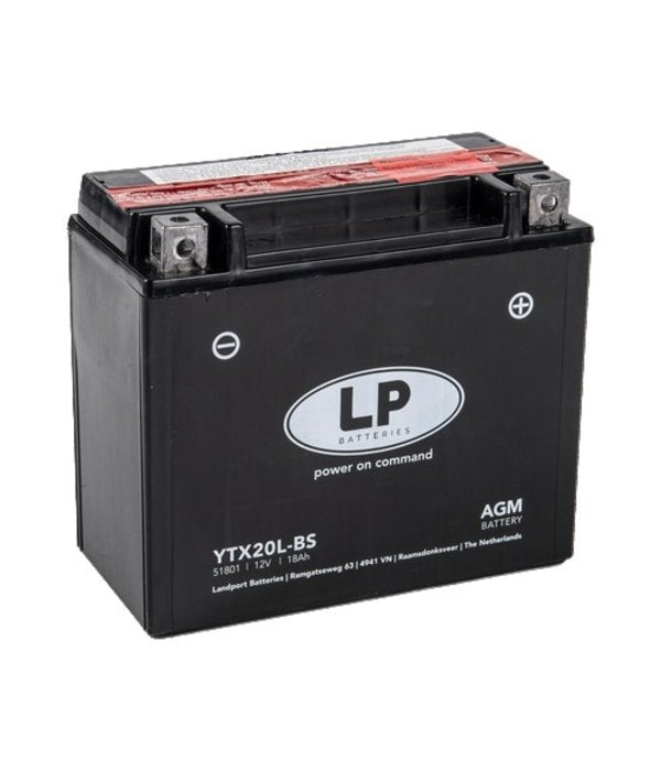 YTX20L-BS 12 VOLT 18,0 AH AGM MOTOR ACCU